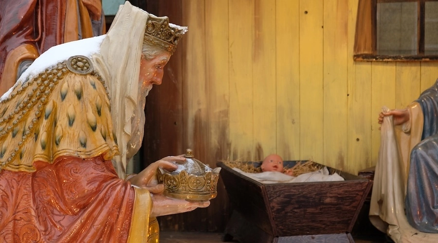nativity scene with baby jesus