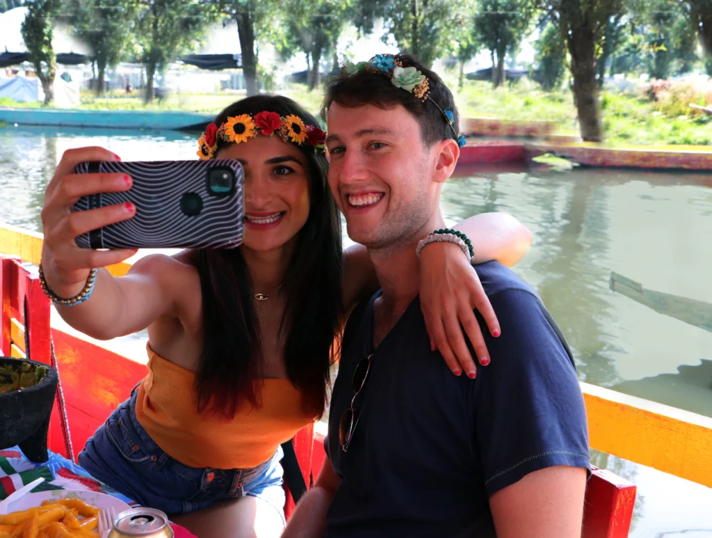 Couple in Xochimilco