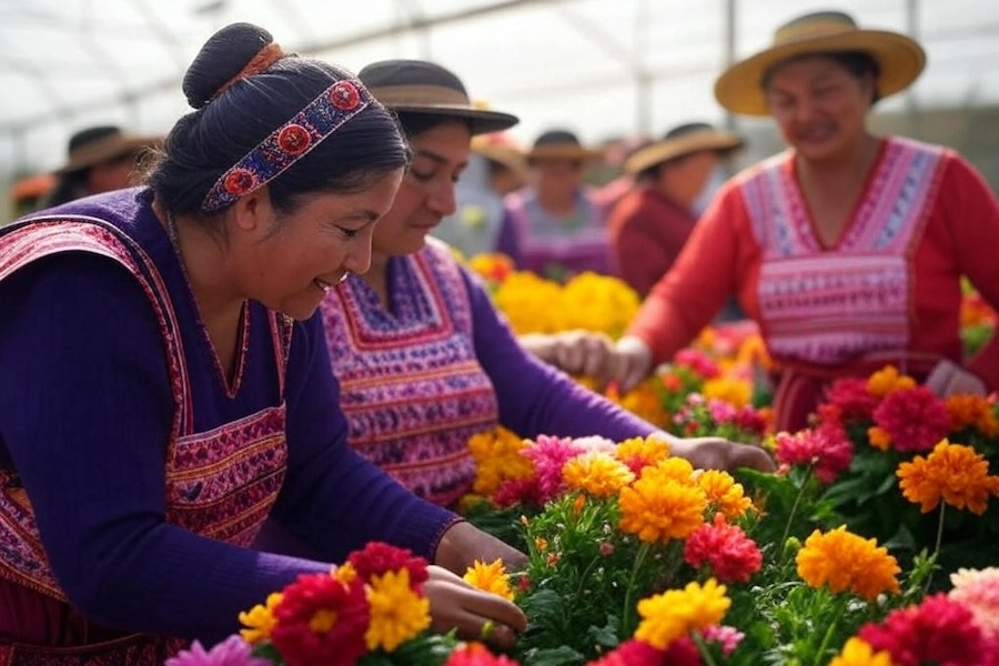 Women in Xochimilco: tradition