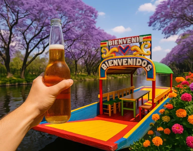 Cold Beer in Xochimilco